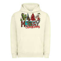 Pigment Pistachio Merry Christmas Urban Hoodie - CowhideDigitalArt