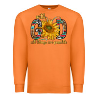 Carrot with god all things are possible with sunflower bbs Premium Sweatshirt - BundleAndBundleShop