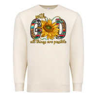 Sandshell with god all things are possible with sunflower bbs Premium Sweatshirt - BundleAndBundleShop
