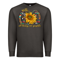 Smoke with god all things are possible with sunflower bbs Premium Sweatshirt - BundleAndBundleShop
