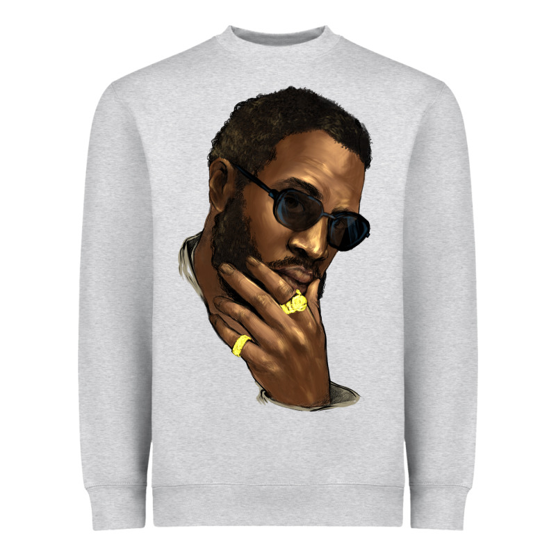 Black Man Heavyweight Sweatshirt by NancyCooperArtShop | Teevron