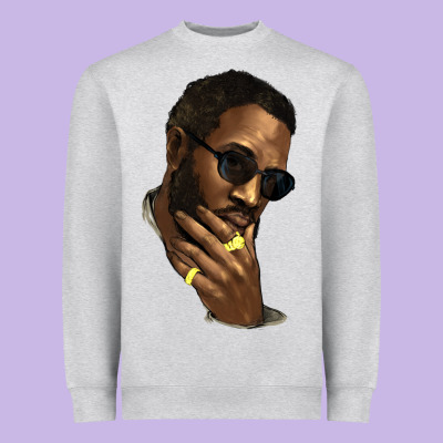 Black Man Heavyweight Sweatshirt Designed By Nancycooperartshop