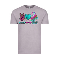 Vintage Zinc peace love roller skate Vintage Tee - BundleAndBundleShop