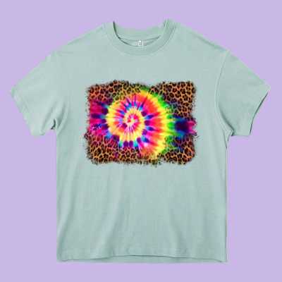 Tie Die Background Heavy Core Tee Designed By Barkaloodesign