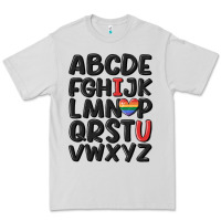 Dove Grey pride alphabet Premium Tee - MaliasSmallBusiness