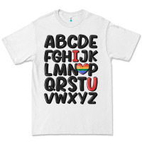 White pride alphabet Premium Tee - MaliasSmallBusiness