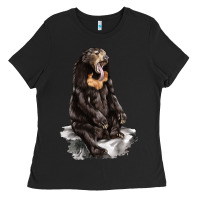 Black Malayan Sun Bear Ladies Tee - LillyAllenDesigns