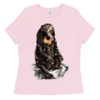 Bubblegum Pink Malayan Sun Bear Ladies Tee - LillyAllenDesigns