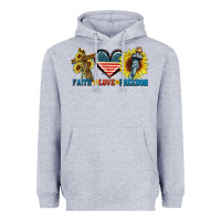 Heather Grey Fatih love freedom Heavyweight Hoodie - FaDigitalArtStudio