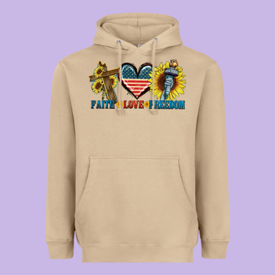 Fatih Love Freedom Heavyweight Hoodie Designed By Fadigitalartstudio