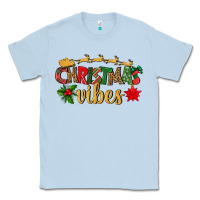 Dusty Blue christmas vibes Classic Tee - BundleAndBundleShop