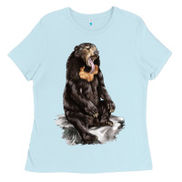 Baby Blue Malayan Sun Bear Ladies Tee - LillyAllenDesigns