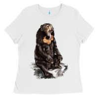 White Malayan Sun Bear Ladies Tee - LillyAllenDesigns