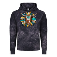 Cloud Black texas longhorn sunflower background Vintage Hoodie - RanaPortraitStore