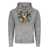 Cloud Rock texas longhorn sunflower background Vintage Hoodie - RanaPortraitStore
