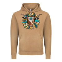 Vintage Camel texas longhorn sunflower background Vintage Hoodie - RanaPortraitStore