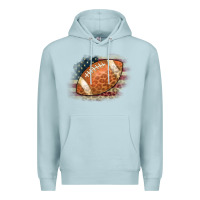 Blue Mist American Flag Football Leopard Premium Hoodie - CowCowDesign
