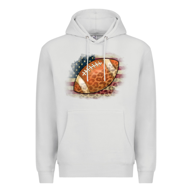 American Flag Football Leopard Premium Hoodie by CowCowDesign | Teevron