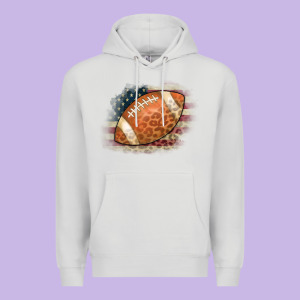 American Flag Football Leopard Premium Hoodie Designed By Cowcowdesign