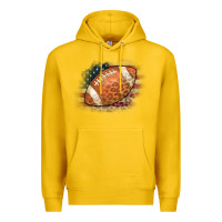 Lemon American Flag Football Leopard Premium Hoodie - CowCowDesign