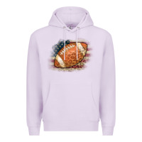 Lilac American Flag Football Leopard Premium Hoodie - CowCowDesign