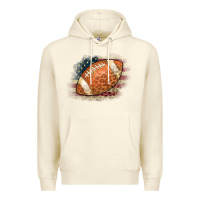 Sandshell American Flag Football Leopard Premium Hoodie - CowCowDesign