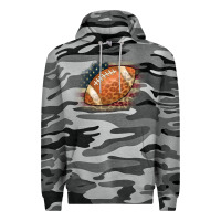 Slate Camo American Flag Football Leopard Premium Hoodie - CowCowDesign
