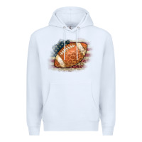 White American Flag Football Leopard Premium Hoodie - CowCowDesign