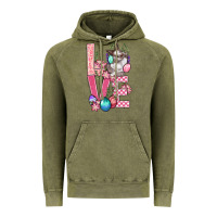 Vintage Olive Love Easter Vintage Hoodie - BundleAndBundleShop