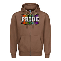 Chestnut Pride barcode Zipper Hoodie - CowGirlArtShop