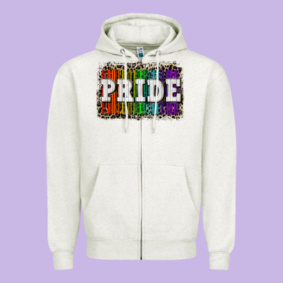 Pride Barcode Zipper Hoodie Designed By Cowgirlartshop