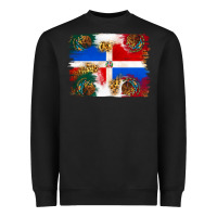 Black Mexican and Puerto Rico Flag Heavyweight Sweatshirt - texasbilliewilder