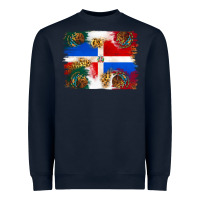 Navy Mexican and Puerto Rico Flag Heavyweight Sweatshirt - texasbilliewilder
