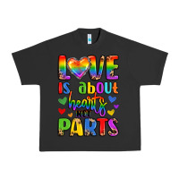 Pigment Black love is about hearts not parts Urban Heavy Tee - LillyAllenDesigns