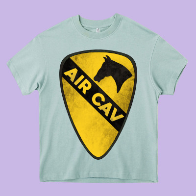 1st Cavalry Division Air Cav Heavy Core Tee Designed By Jasminsmagicworld