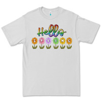 Dove Grey hello spring Premium Tee - MaliasSmallBusiness