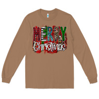 Toasted Coconut Merry Christmas Buffalo Plaid Leopard Long Sleeve Tee - Bettercallsaul