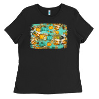 Black western fall vibes background Ladies Tee - Jasminsmagicworld