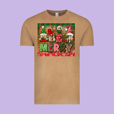 Be Merry Tumbler Vintage Tee Designed By Bundleandbundleshop