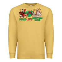 Antique Gold peace love christmas cakes bbs Premium Sweatshirt - BundleAndBundleShop