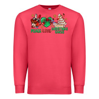 Cardinal peace love christmas cakes bbs Premium Sweatshirt - BundleAndBundleShop