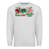 Dove Grey peace love christmas cakes bbs Premium Sweatshirt - BundleAndBundleShop