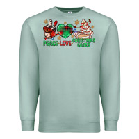 Seafoam peace love christmas cakes bbs Premium Sweatshirt - BundleAndBundleShop