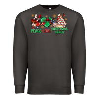 Smoke peace love christmas cakes bbs Premium Sweatshirt - BundleAndBundleShop