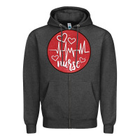 Charcoal Heather nurse coaster Zipper Hoodie - CowGirlArtShop