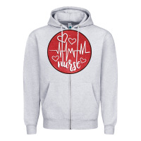 Heather Grey nurse coaster Zipper Hoodie - CowGirlArtShop