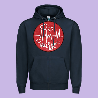 Nurse Coaster Zipper Hoodie Designed By Cowgirlartshop