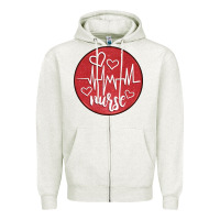 Oatmeal Heather nurse coaster Zipper Hoodie - CowGirlArtShop