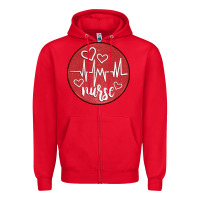 Red nurse coaster Zipper Hoodie - CowGirlArtShop
