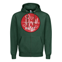 Sports Green nurse coaster Zipper Hoodie - CowGirlArtShop